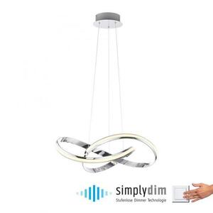 PAUL NEUHAUS LED závěsné svítidlo chrom stmívatelné paměťová funkce moderní SimplyDim 3000K PN 8291-17 obraz