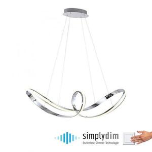 PAUL NEUHAUS LED závěsné svítidlo chrom stmívatelné paměťová funkce SimplyDim 3000K PN 8292-17 obraz