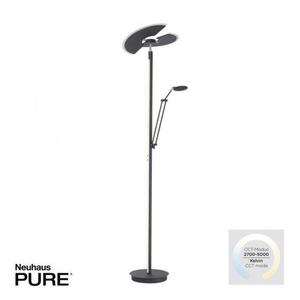 PAUL NEUHAUS PURE Mutil LED stojací lampa se čtecí lampou stmívatelné 2700-5000K antracit 678-13 obraz