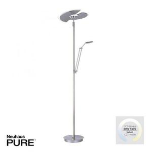 PAUL NEUHAUS PURE Mutil LED stojací lampa se čtecí lampou stmívatelné 2700-5000K hliník 678-55 obraz