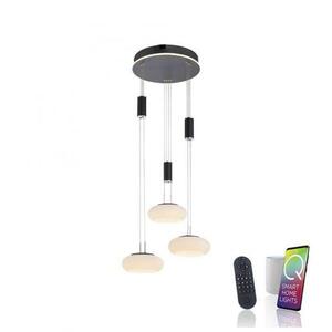PAUL NEUHAUS Q ETIENNE závěsné svítidlo Smart Home, černá, kruhové, 3 ramenné ZigBee 2700-5000K obraz