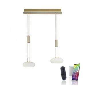 PAUL NEUHAUS Q ETIENNE závěsné svítidlo Smart Home, mosaz, 2 ramenné ZigBee 2700-5000K obraz
