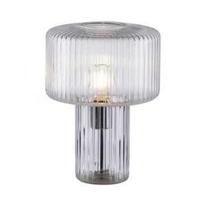 PAUL NEUHAUS stolní lampa transparentní, sklo tvaru houby, pr.25cm, vypínač obraz