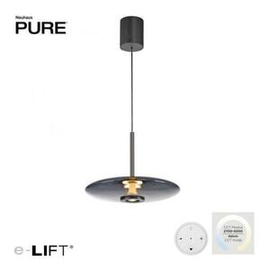 PAUL NEUHAUS Závěsné svítidlo PURE E-Vitrum LED 8W 2700-5700K + LED 10W 2700-5700K platina / kouřová 2084-15 obraz