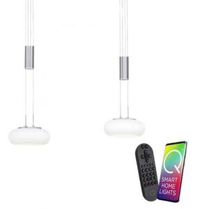 PAUL NEUHAUS, Q-ETIENNE, LED závěsné svítidlo ocel, Smart Home ZigBee 2700-5000K 2076-55 obraz
