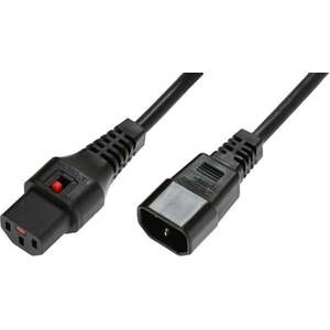 Kabel IEC C14/IEC C13 rovný M/Ž 2m černý napájecí s IEC-PC1021 obraz