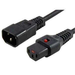 Kabel IEC C14/IEC C13 rovný M/Ž 1m černý napájecí s IEC-PC1024 obraz